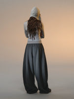 Fleece Curved-Leg Relaxed Pants