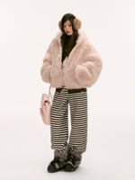 Brown Reversible Faux-Fur Jacket