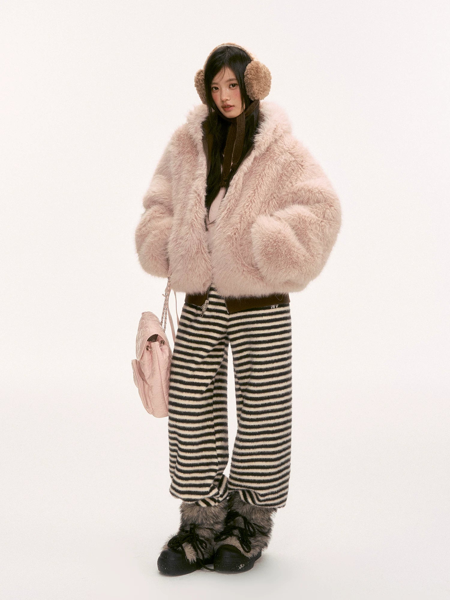Brown Reversible Faux-Fur Jacket