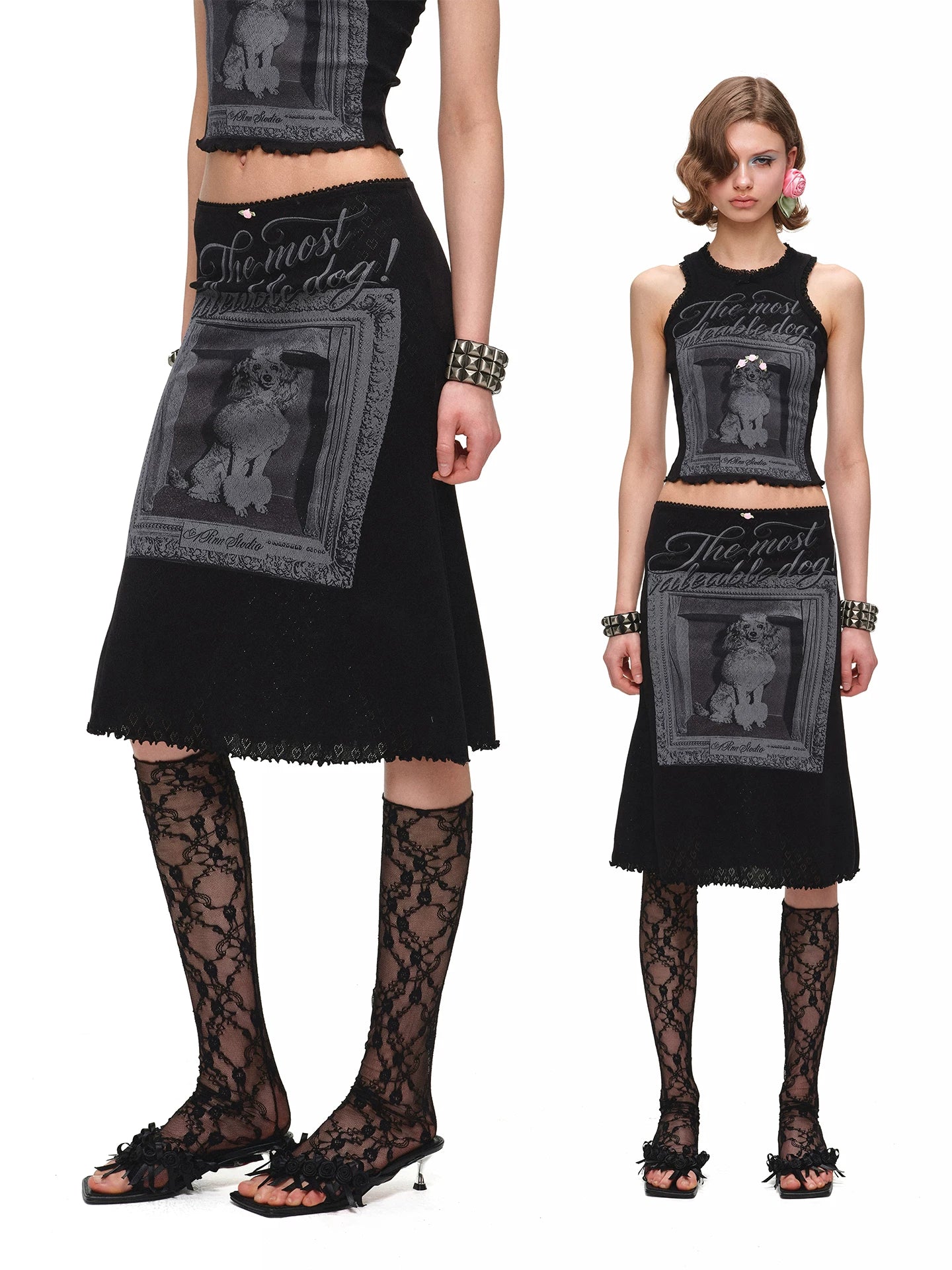 Framed Dog Top &amp; Skirt Set