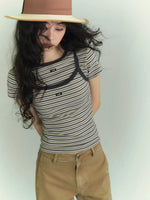 Stripe Tee & Cami Set