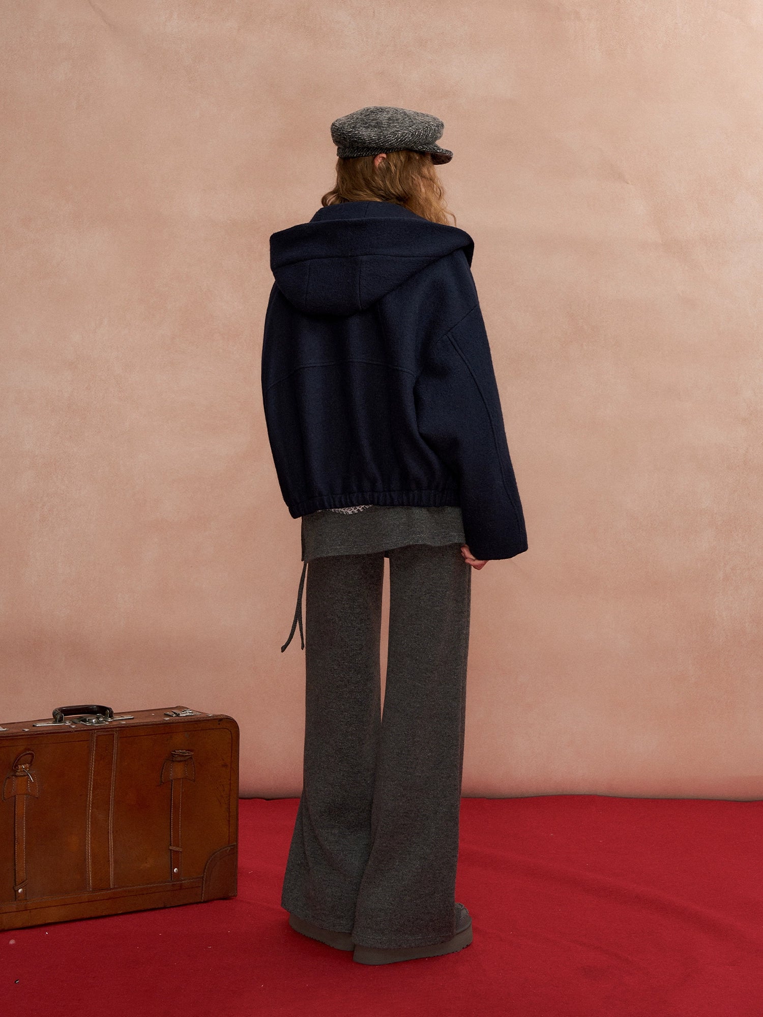 Hooded Short Wool Coat