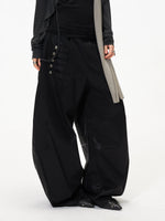 Button Wide Leg Pants