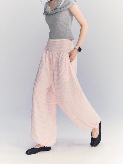 Plaid Lantern Pants