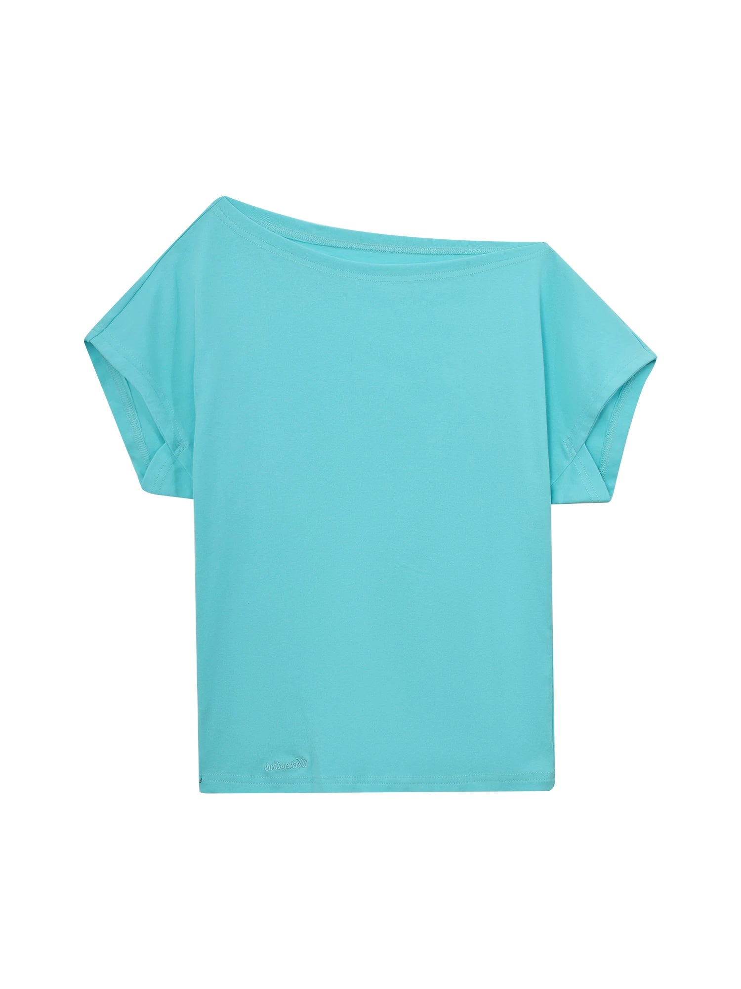 Asymmetric Shoulder Short-Sleeve Top