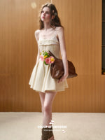 Faux-Layer Wool Slip Dress
