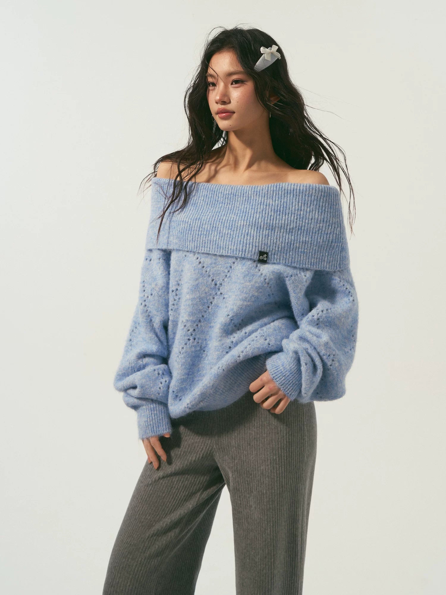 Cutout Shoulder Sweater
