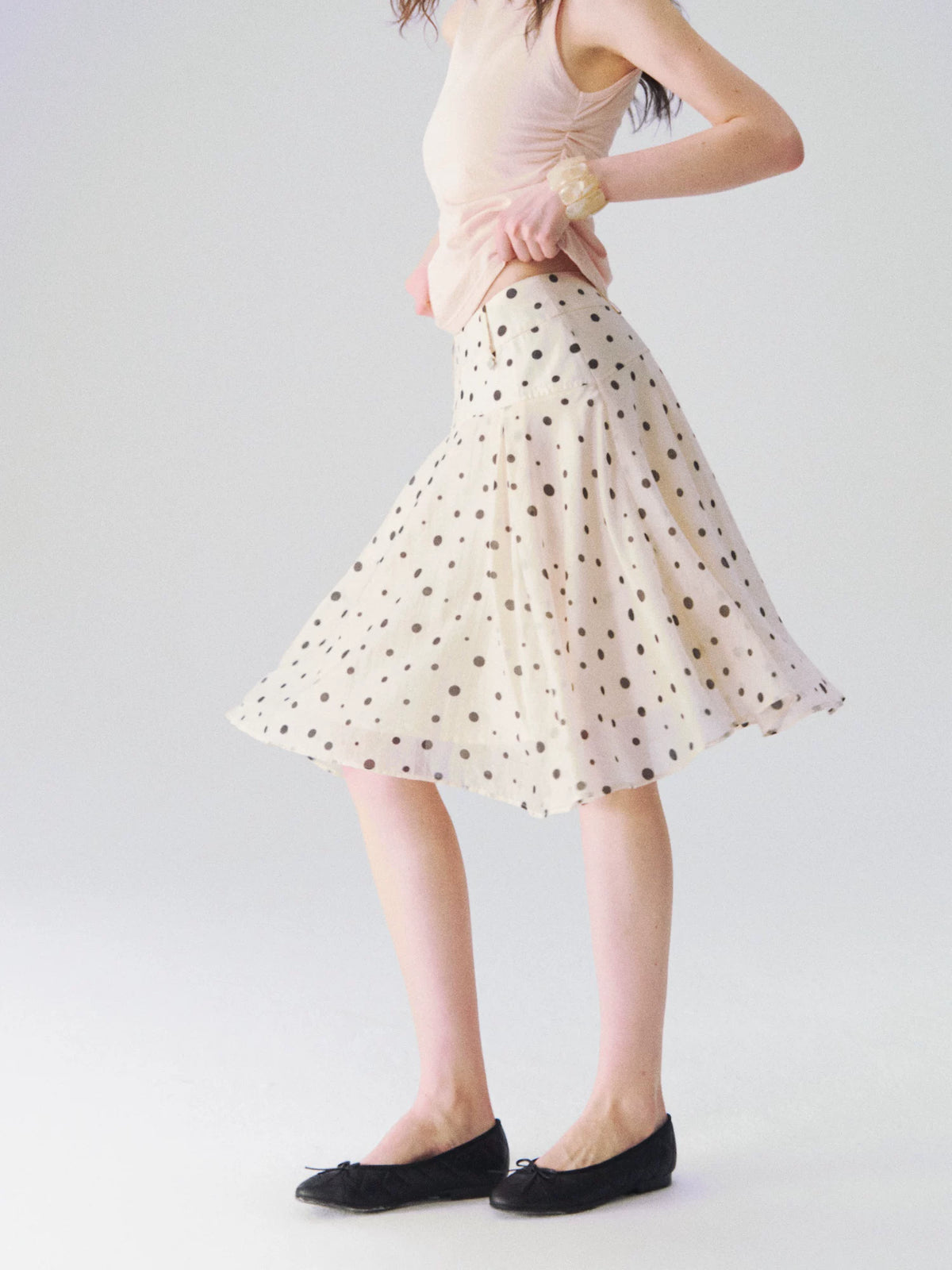 Lyocell Polka Dot Skirt