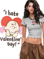 Snoopy Embroidered Slim T-Shirt