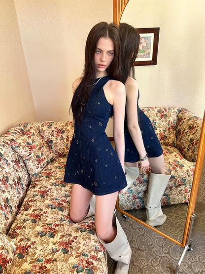 Embroidered Tank Dress
