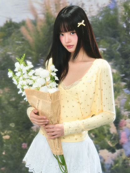 Floral Cami Cardigan Set