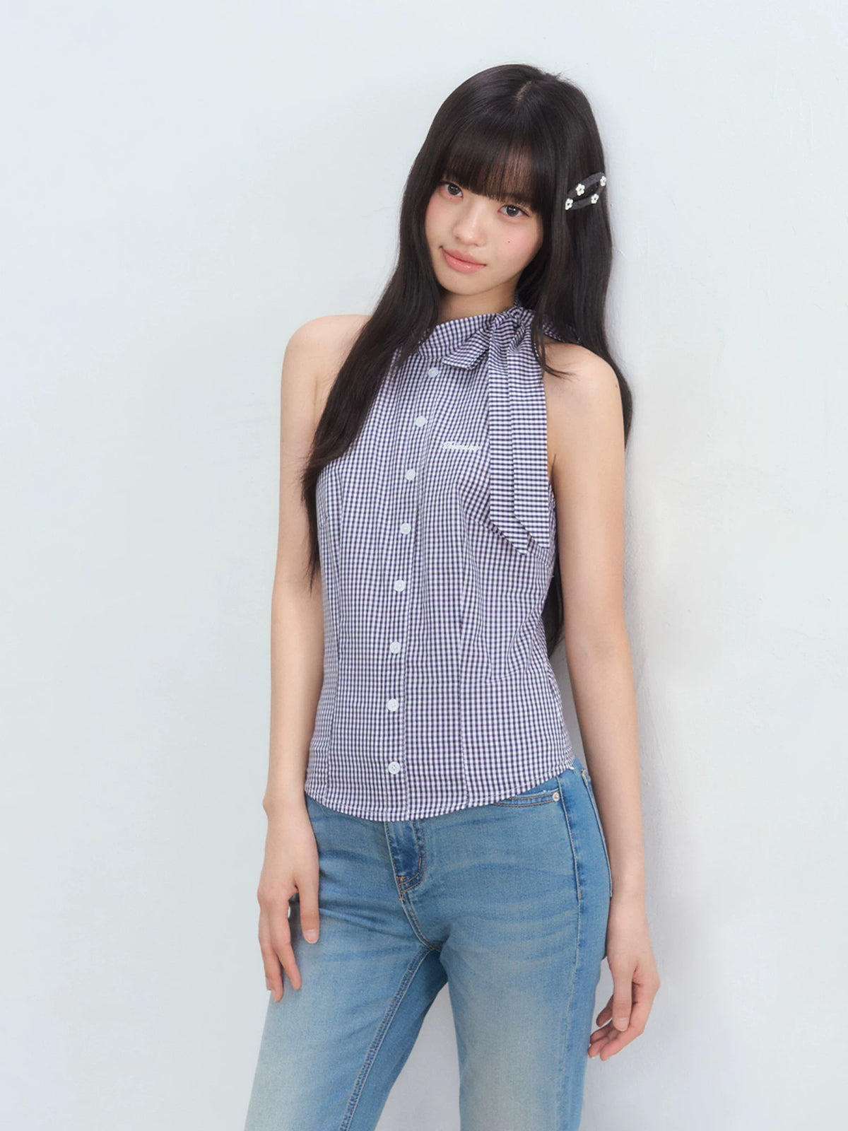 Vintage Plaid Halter Top