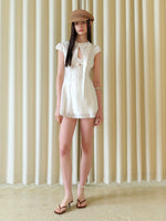 Hollow Tie Mini Dress