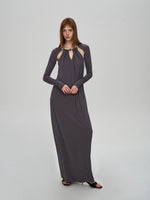 Lyocell Beaded Sculpted Dress