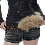 Black Waist-Cinching Casual Sports Sweatshirt