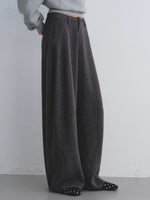 TR Front-Crease Wide-Leg Suit Pants