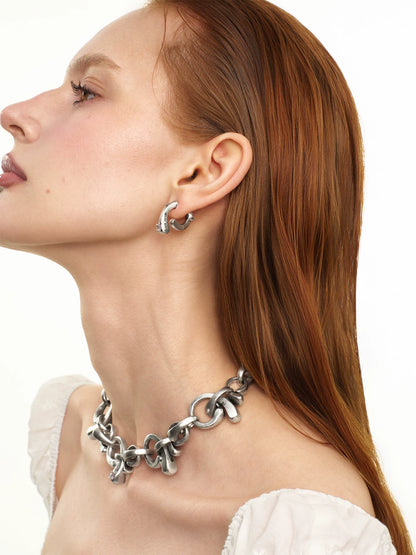 Vintage Gold &amp; Silver Zircon Earrings