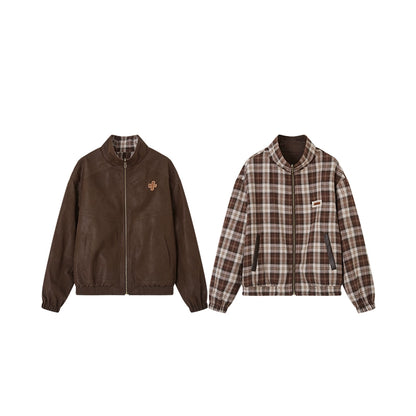 Reversible Vintage Stand-Collar Jacket