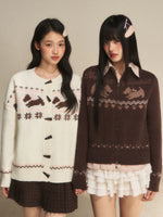 Fair Isle Toggle Cardigan