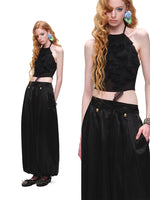 Layered Ruffle Halter Top