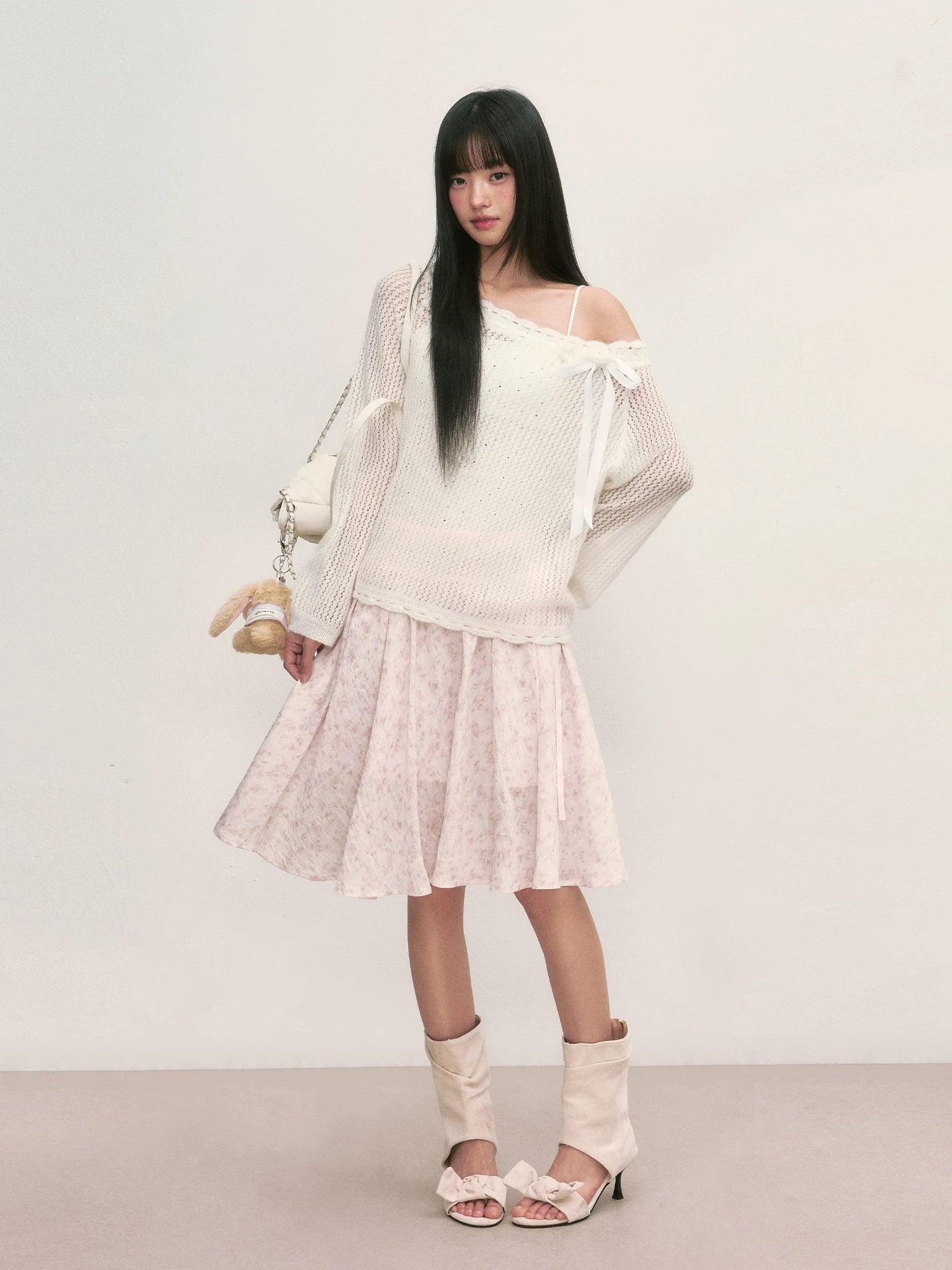 Floral A-Line Midi Skirt