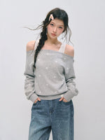 Off Shoulder Knit Sweater