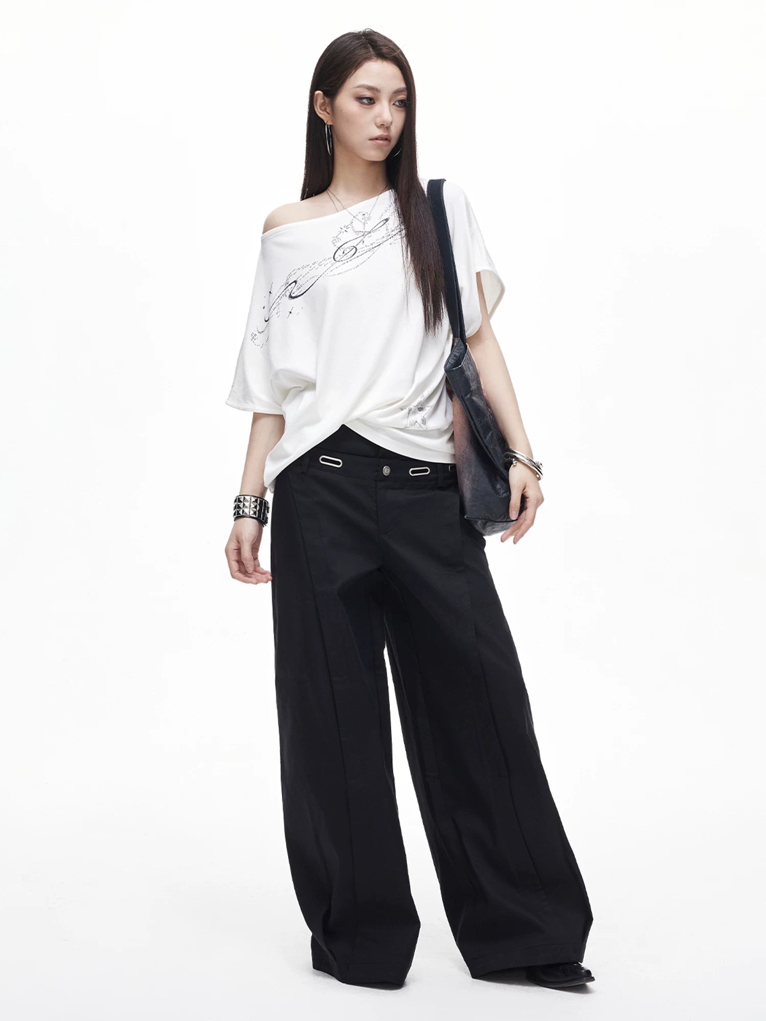 Off Shoulder Graphic Tee