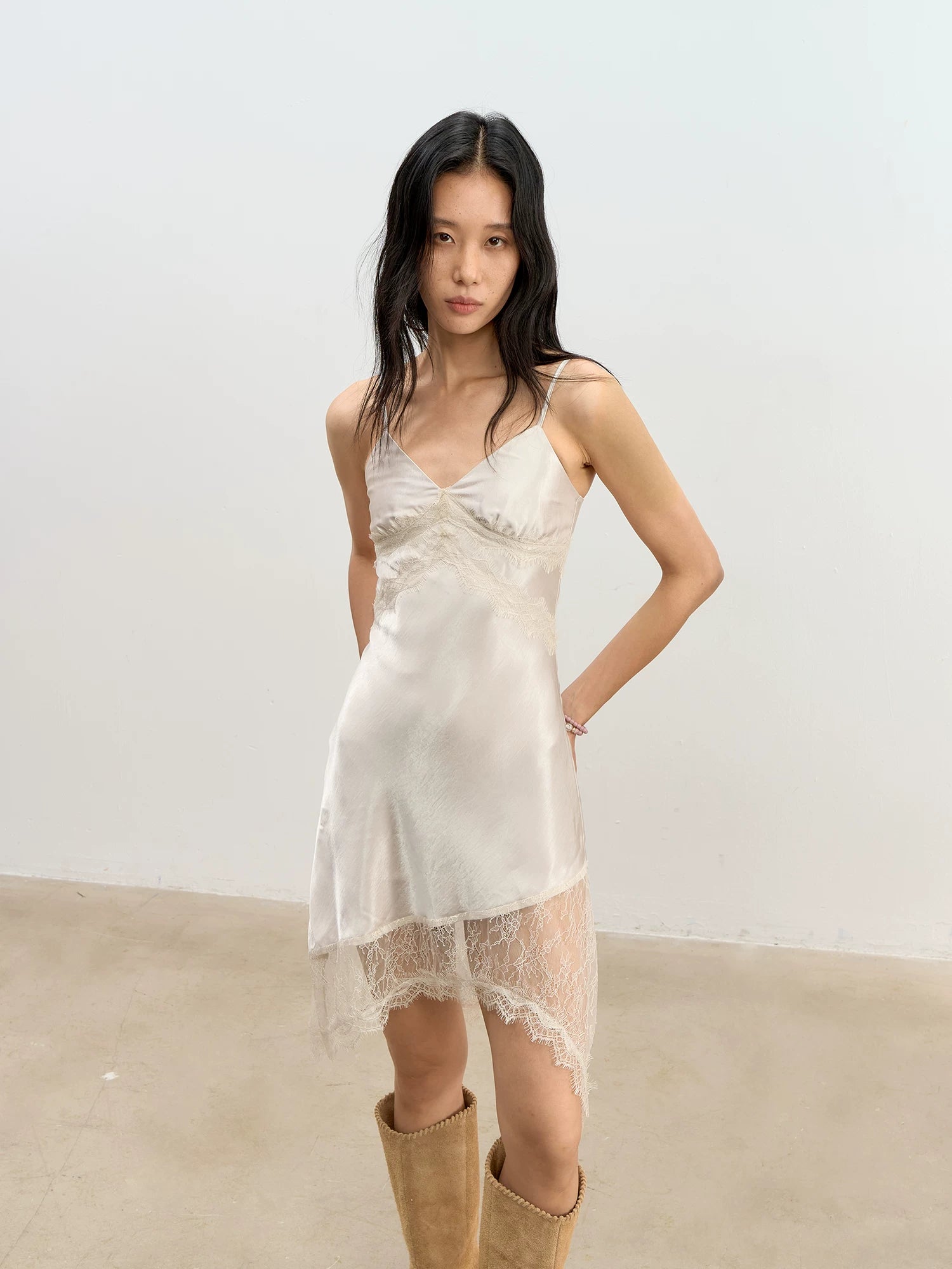 Lace Trim Slip Dress