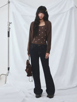 Polka Dot Cardigan Two-Piece Set