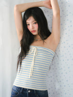 Striped Bandeau Cardigan Set