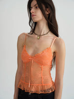 Dual-Tone Lace Trim Cami