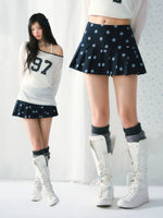 Polka Dot Pleated Skirt