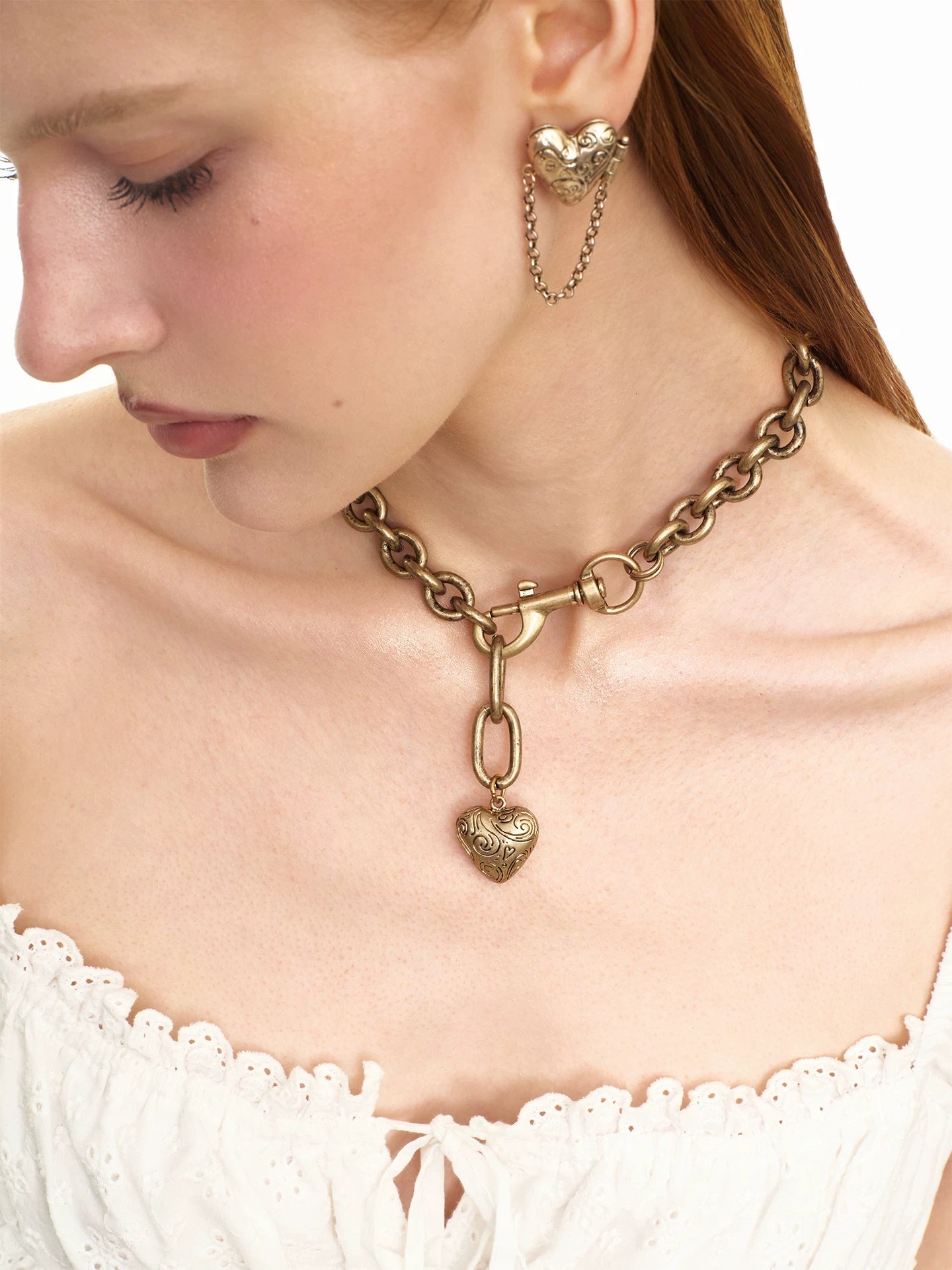Vintage Heart Ring Pendant