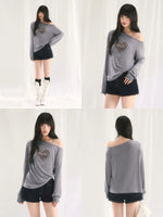 Gray Leopard Heart Top