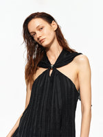 Shimmer Halter Cape Top