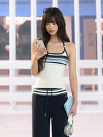 Striped Halter Top & Pants Set