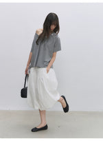 Shell Button Off-Shoulder Top