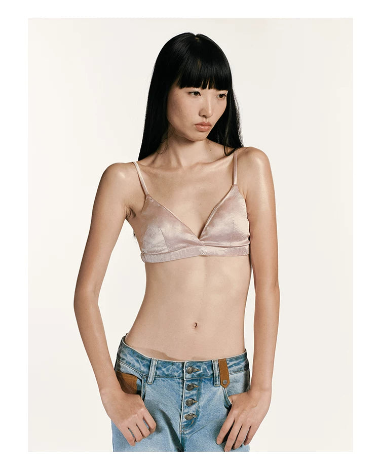 Acetate Seamless Triangle Bra Top