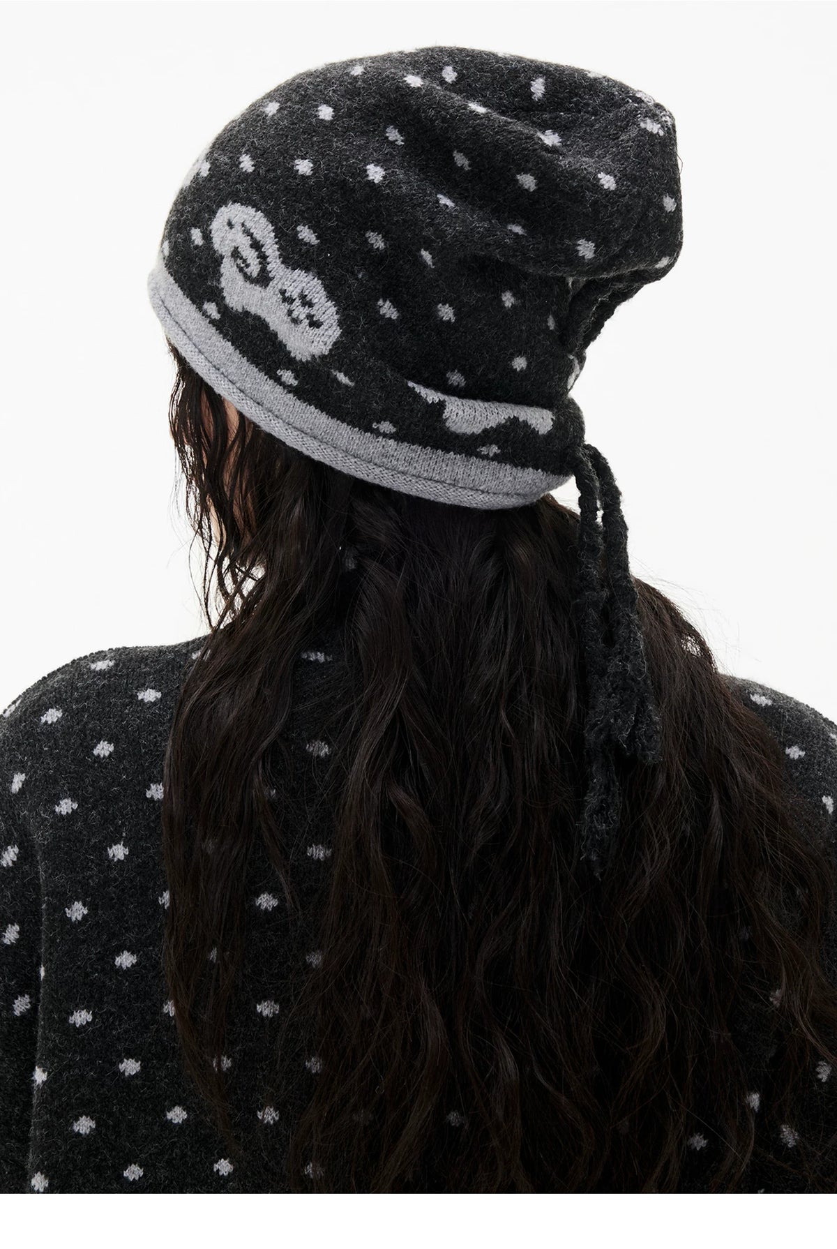 Fair Isle Sheep Jacquard Knit Beanie