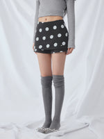 Gray Polka Dot Skort