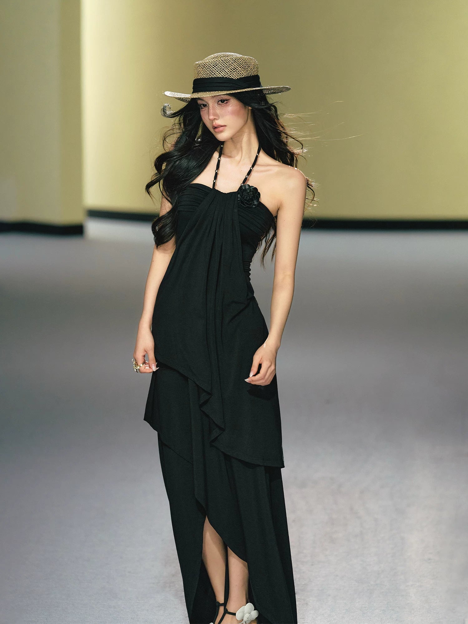 Lyocell Halter Layer Dress
