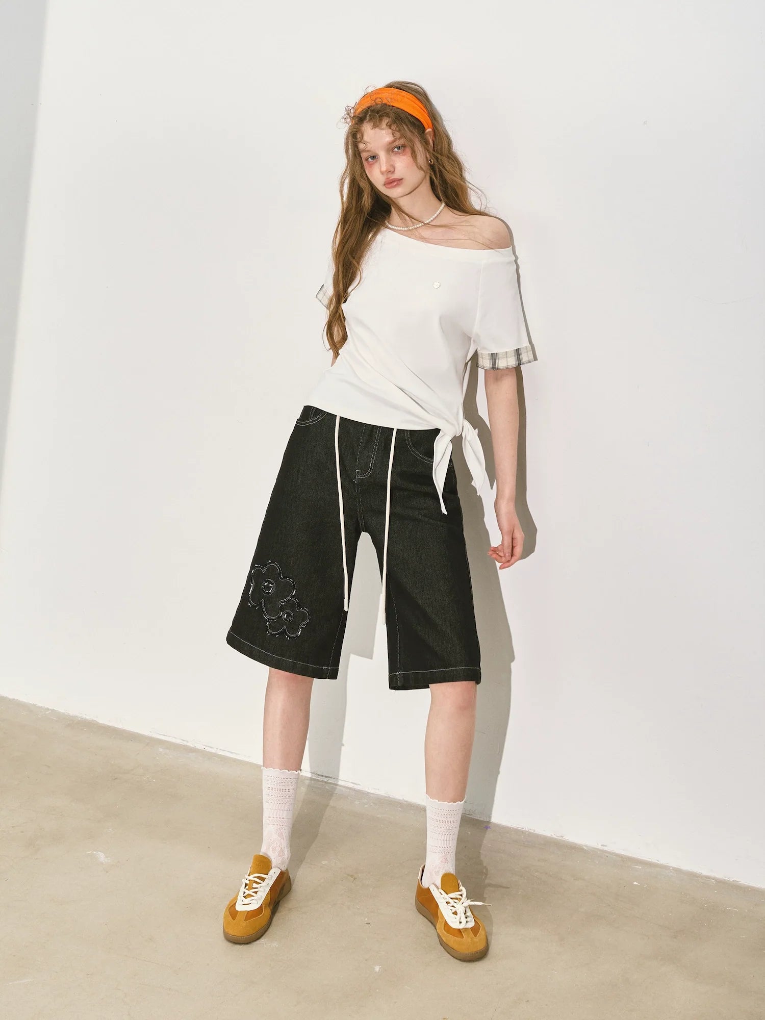 Tie-bow Short-sleeve T-shirt
