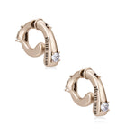 Vintage Gold & Silver Zircon Earrings