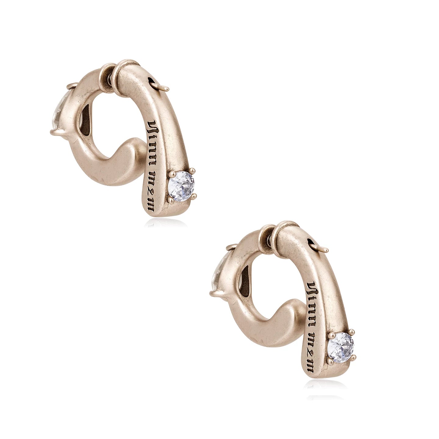 Vintage Gold &amp; Silver Zircon Earrings