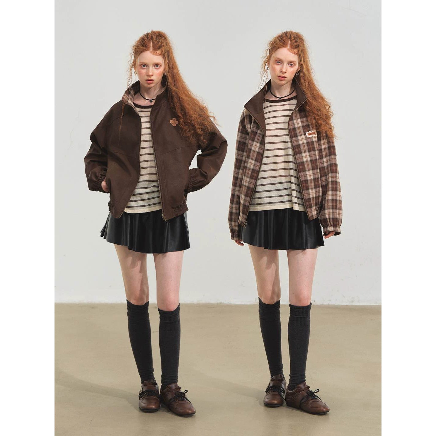 Reversible Vintage Stand-Collar Jacket