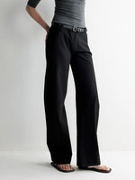Cross-Design Low-Waisted Casual Pants