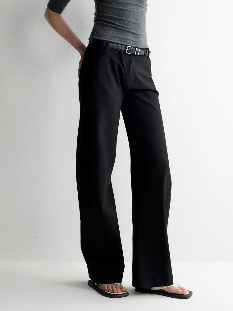 Cross-Design Low-Waisted Casual Pants
