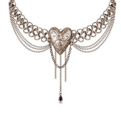 Vintage Heart Pendant Necklace