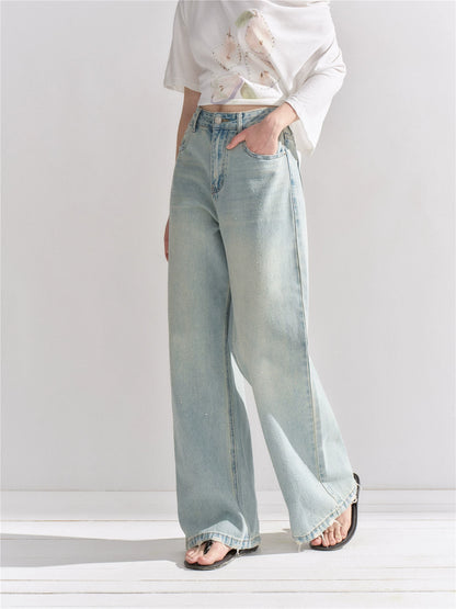 Rhinestone Star Wide-Leg Jeans
