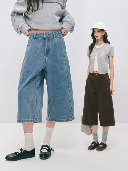 Deconstructed Wide Leg Shorts